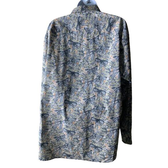 Tallia Floral Dress Shirt Womens XL AOP Long Sleeve Floral Button Up Hawaiian - Picture 11 of 15